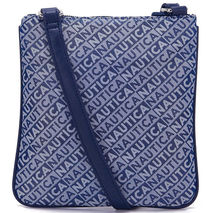 Nautica Womens Lakeside Signature Jaquard North South Crossbody Bag, Indigo, One Size