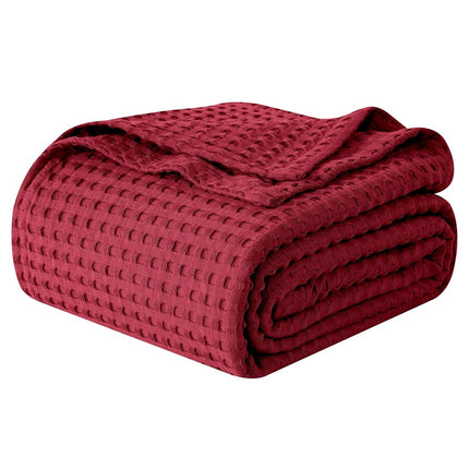 Elegant Comfort Premium 100% Cotton Waffle Blanket