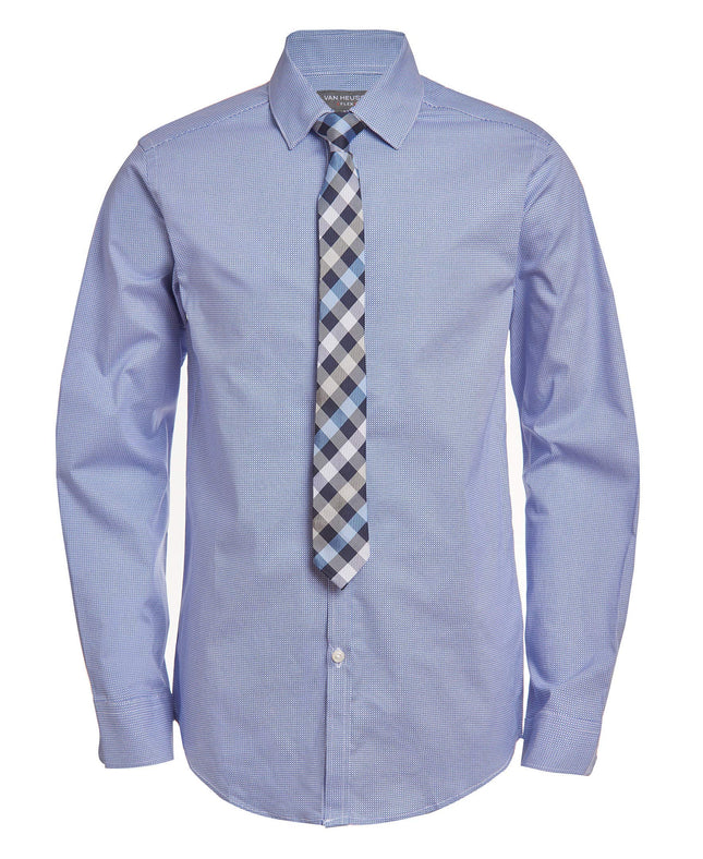 Van Heusen Boys' Big Long Sleeve Dress Shirt and T