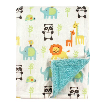 Luvable Friends Mink Blanket with Sherpa Backing, 