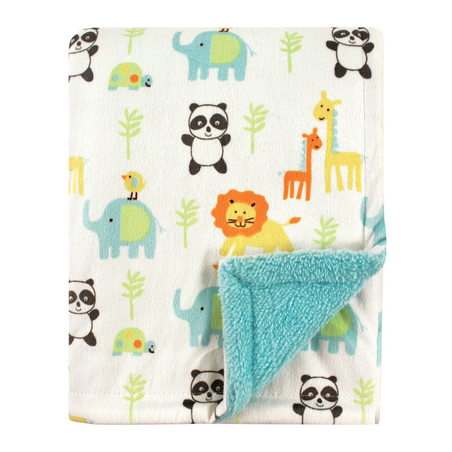 Luvable Friends Mink Blanket with Sherpa Backing, 
