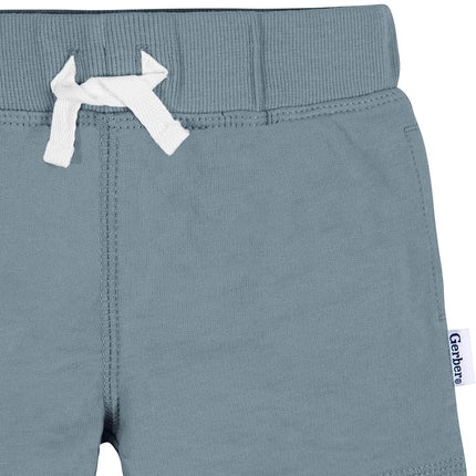 Gerber Bebé-Niño Niño pequeño Paquete de 3 Pantalones Cortos Tejidos, Verde, 5T