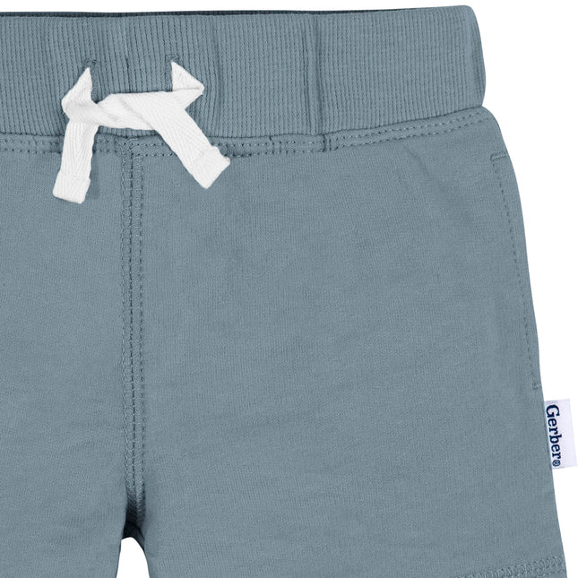 Shorts en tricot à enfiler Gerber, pour jeunes enfants, garçons, paquet de 3, vert, taille 3T