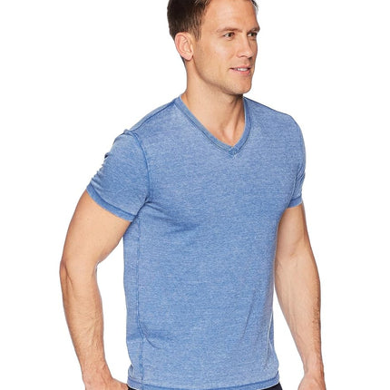 Lucky Brand Men's Venice Burnout V-Neck Tee Shirt, Monaco Blue, XL