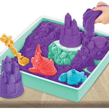 Kinetic Sand, Playset Purple Castles with Tray, 3+