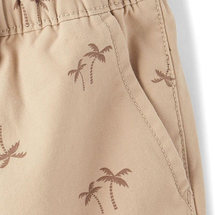 The Children's Place Pantalones cortos jogger sin cierre para bebé niño y niño pequeño, Apenas Marrón, 6-9 meses