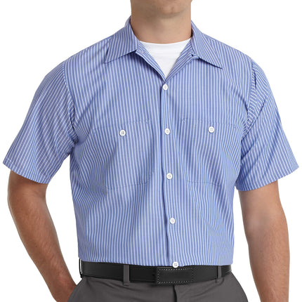 Red Kap Men's Industrial Work Shirt Button, Gm Blu