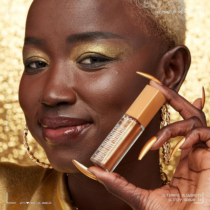 NYX Professional Makeup Glow Shots Liquid Eyeshadow 7.5 ml, Glitzy Guava