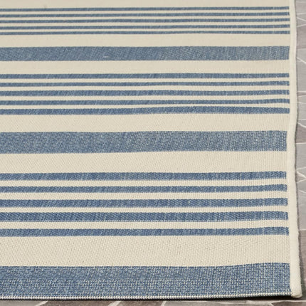 SAFAVIEH Courtyard Collection 2'3" x 6'7" Beige/Sweet Pea CY6062 Stripe Indoor/Outdoor Waterproof Easy Cleaning Patio Backyard Mudroom Runner Rug