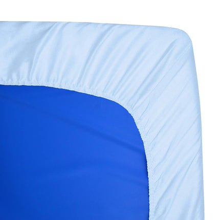 Sábana bajera de percal de algodón 100 % natural American Baby Company para colchoneta de guardería, azul, 24 x 48 x 4, suave y transpirable, para niños y niñas