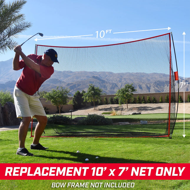 GoSports 10'x7' Replacement Golf Net - Compatible Brand 10'x7' Golf Net - Bow Type Frame Not Included