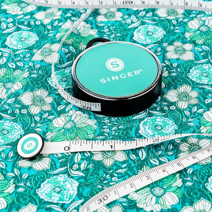 Singer Pro Series Retractable Pocket Tape Measure-96-inch, Metal Plastic, Teal, 2.5 m