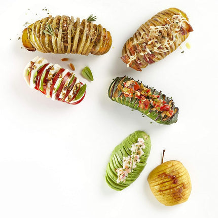 Lekue Hasselback Cutter, Regular Size, Terracotta
