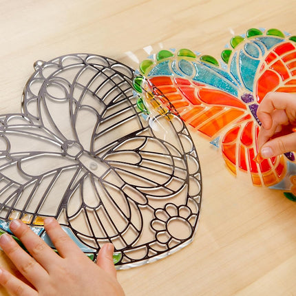 Melissa & Doug Stained Glass Made Easy Activity Kit: Butterfly - 140+ Stickers