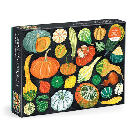 Galison World Of Pumpkins – 1000 Piece Jigsaw Puzzle Featuring Beautiful Painted Artwork Of A Pumpkin And Gourd Collection