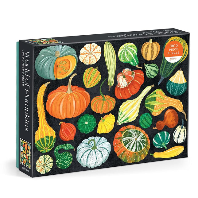 Galison World Of Pumpkins – 1000 Piece Jigsaw Puzzle Featuring Beautiful Painted Artwork Of A Pumpkin And Gourd Collection
