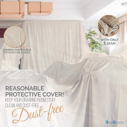 Dirt Defense Cotton & Heavy Canvas Drop Cloth 9ft x 12 ft