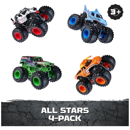 Monster Jam - 1to64 All Stars Toy Truck for Vehicles (Pack of 4)