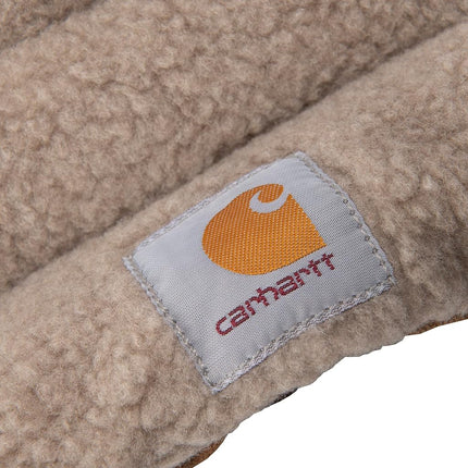Carhartt Durable Canvas Pet Bed, Firm Duck Dog Bed, Carhartt Brown (Sherpa Top Napper Pad), Medium