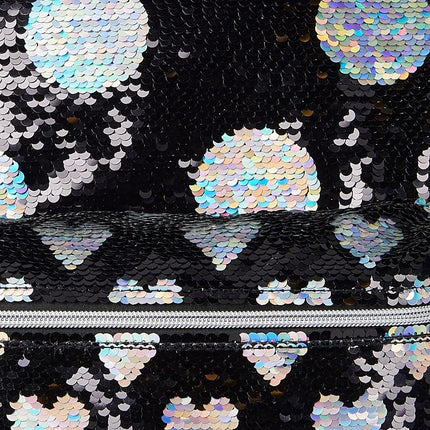The Children's Place Unisex-Child Preschool Elementary Backpack For Boys Girl, Metallic Black Sequin Dot, One Size, Preschool Elementary Backpack for Boys Girl