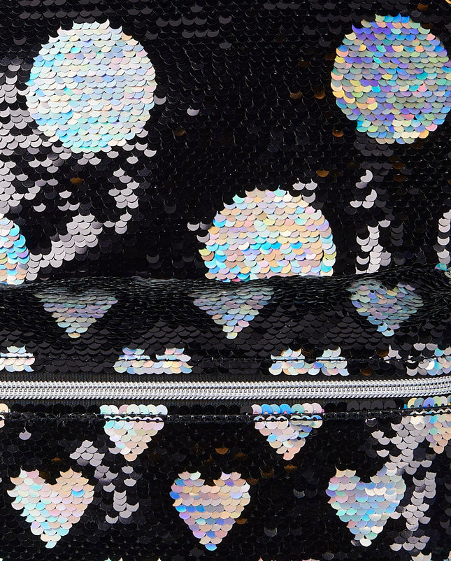 The Children's Place Sac à dos unisexe pour enfants, motif à pois pailletés noir métallisé, taille unique, sac à dos pour garçons et filles d'âge préscolaire et primaire