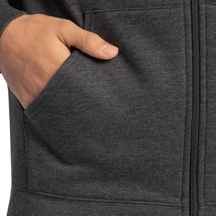 Fruit of the Loom Men's Eversoft Fleece Sweatshirts & Hoodies, Full Zip - Black Heather, X-Large