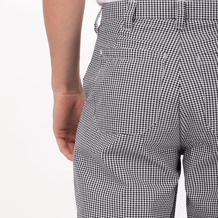 Chef Works Men's Basic Chef Pants, Small Check, 38