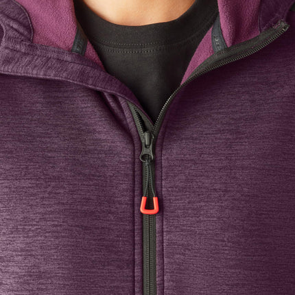 Dickies Womens Smooth Face Full Zip Hoodie, Plum Perfect Heather, Medium