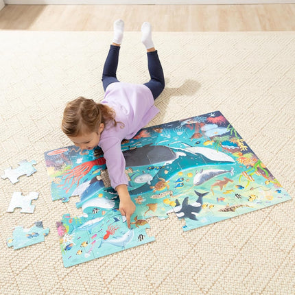Melissa & Doug New! Underwater 48pc Floor Puzzle