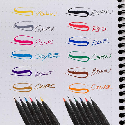 Pentel Sign Pen Micro Brush 12 Pack SESF30CPC12