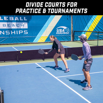 GoSports Barrera de Bolas de Pickleball, Paquete de 3 - Divisores de Cancha Personalizables para Canchas de Pickleball
