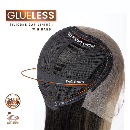Sensationnel Bare Lace 13x6 wigs - Unit 4 Glueless synthetic with 180 degree preplucked hairline Non lifting 2040 larger grid thinner lace - BareLace unit 4 (SH/GINGER)