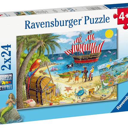 Ravensburger Children Puzzles Pirates and Mermaids 2x24p - Ages 4+