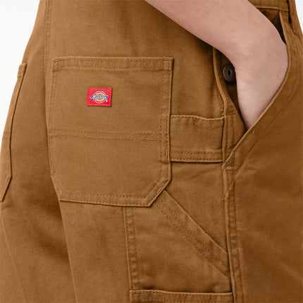 Dickies Peto Vaquero para Mujer, Rinsed Brown Duck, Mediano