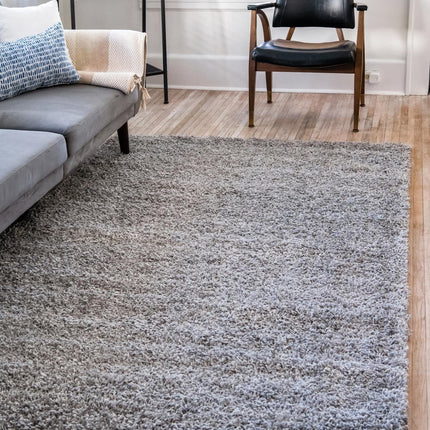 Unique Loom Solo Solid Shag Collection Area Rug- M