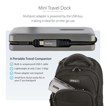 StarTech 6-in-1 USB-C Dock, 4K 60Hz HDMI HDR10, GbE, SD, MacBook M1-M4