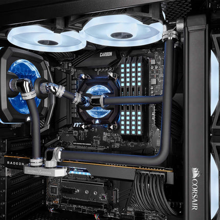 CORSAIR Hydro X Series XT Hardline 14mm Tubing (Straight-Line PMMA Tubing, Resilient Construction, Easy to Cut) Satin Black