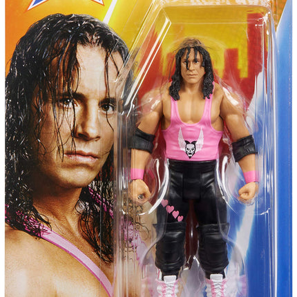 WWE MATTEL GCB67 WWE SummerSlam Bret Hitman Hart Figura de Acción a Escala de 6 Pulgadas con Articulación y Equipo de Lucha, Multicolor