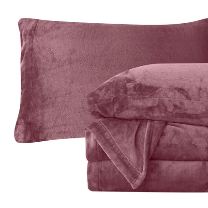 Elegant Comfort Luxuriously Soft 4-Piece Velvet Pl
