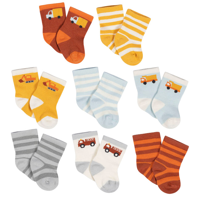 Gerber Unisex Baby 8-Pair Wiggle-Proof Sock, Trans