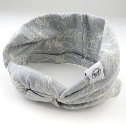 HonestBaby unisex-baby Bubble Romper and Headband Set 100% Organic Cotton for Infant Baby and Toddler Boys, Girls, Unisex, 2-pack Sketchy Floral Gray, 18 Months