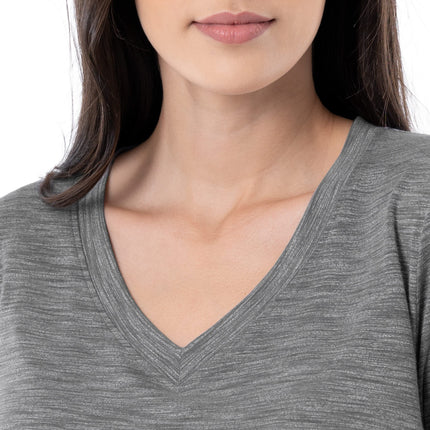 Fruit of the Loom Women's Short Sleeve Tee and Short 2 Piece Sleep Set, Heather Grey, 4XL Plus