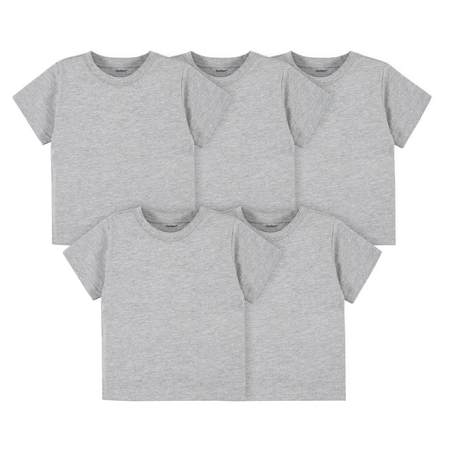 Gerber Baby Toddler 5-Pack Solid Short Sleeve T-Sh