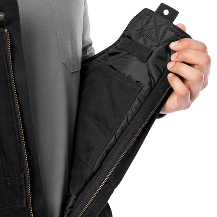 Wrangler Riggs Workwear Men's Insulated Duck Bibs, Black, Medium