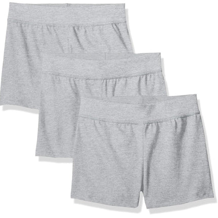 Short en jersey Hanes pour petites filles (lot de 3), Light Steel, Small