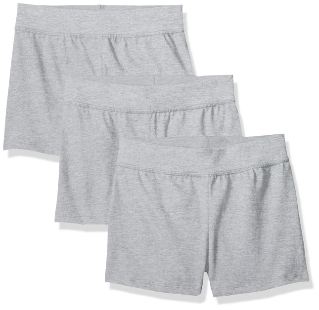 Hanes Little Girls' Jersey Short (Pack of 3), Ligh