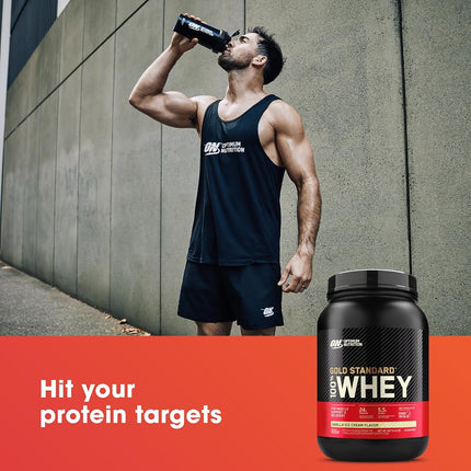 Optimum Nutrition Gold Standard 100% Whey Protein Powder, Vanilla Ice Cream, 907g - [packaging may vary]