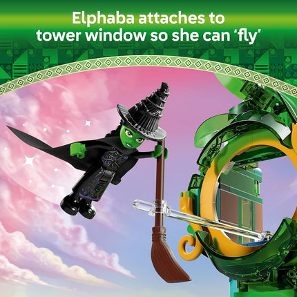 LEGO Wicked Welcome to Emerald City Set, Building Toy with Tower Model and Glinda and Elphaba Minidoll Figures, Gift for Movie Fans and 9 Plus Year Old Girls & Boys Who Love Dolls House Sets 75684