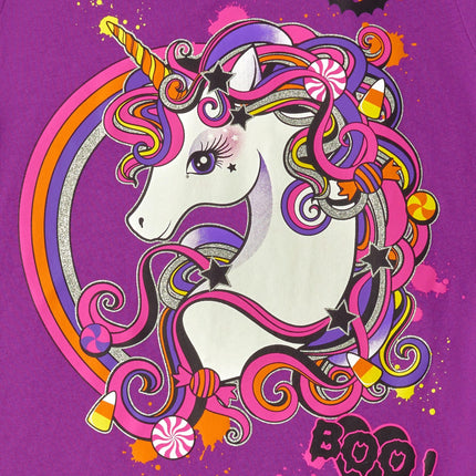 The Children's Place Girls' All Holidays Long Sleeve Graphic T-Shirts,multipacks, Halloween Unicorn/Sunflowers 2-Pack, XX-Large