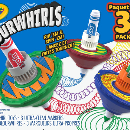 CRAYOLA Colourwhirls (3 Pack) - Rip 'Em & Spin 'Em